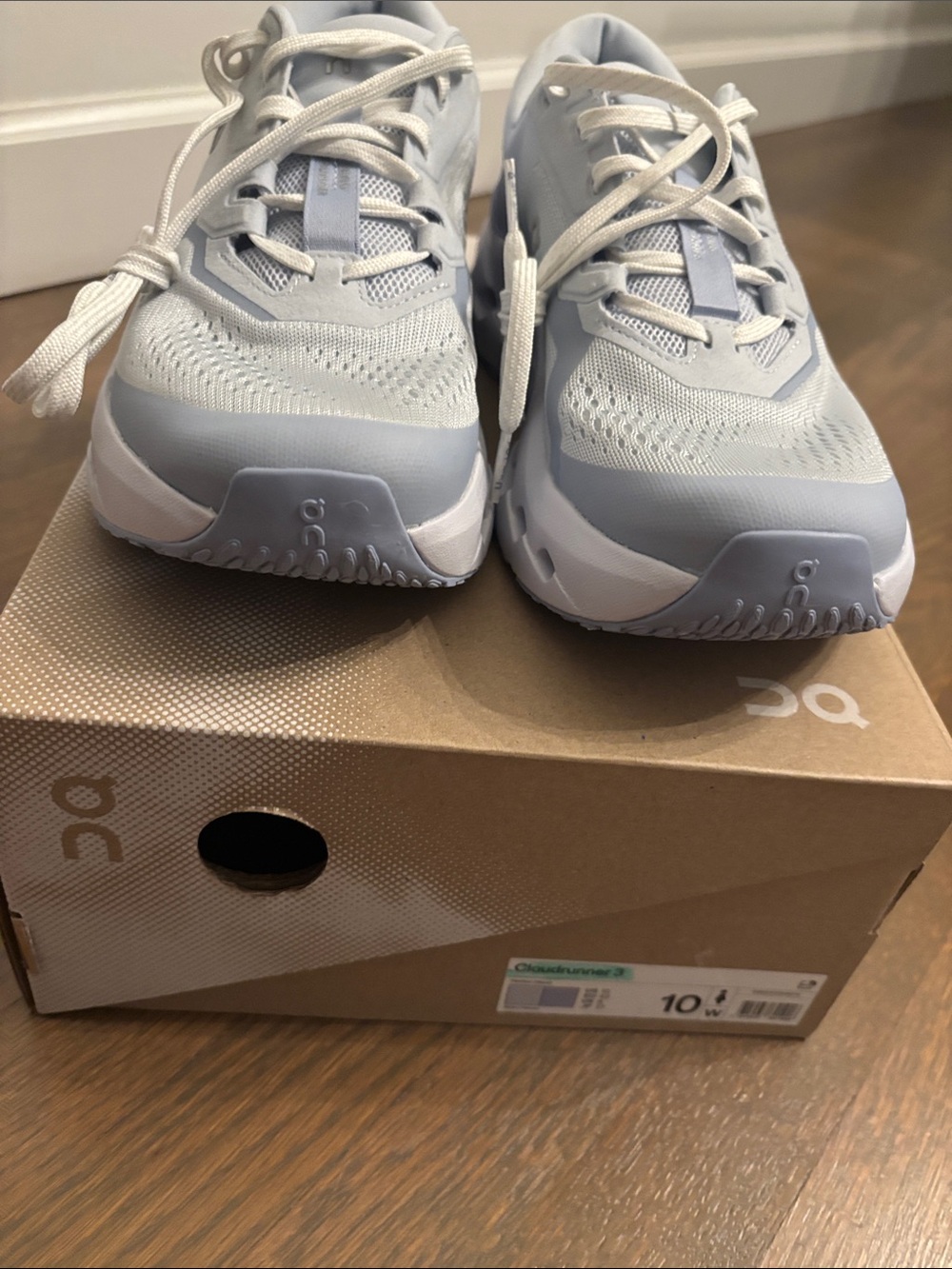 On Running Kids' Cloudrunner Sneakers in Light Gray and White